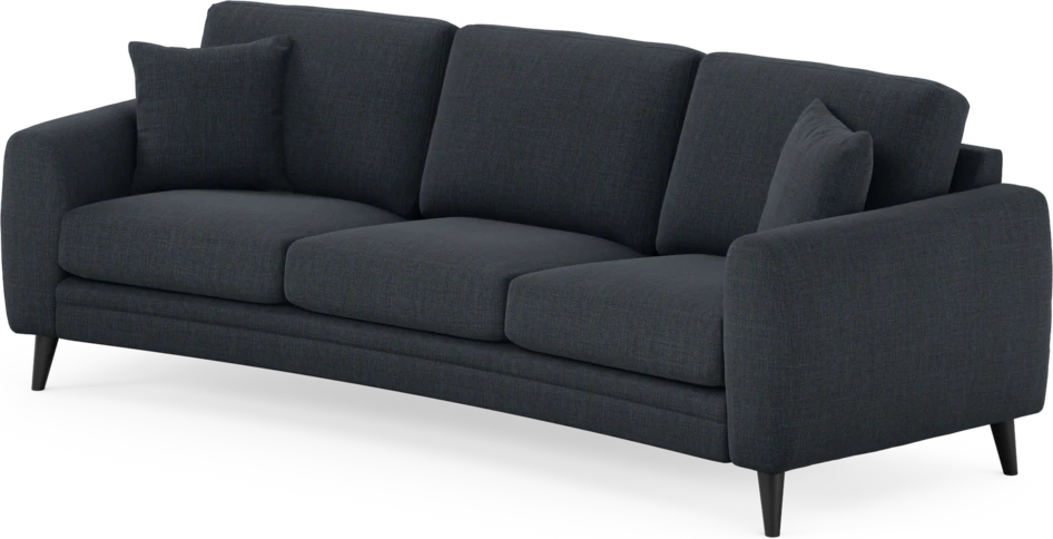 Eden - 3-sits soffa svängd - Blå