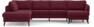 County - 3-sits soffa med divan vänster och schäslong höger - Röd