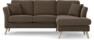 Eden - 2-sits soffa med schäslong - Brun