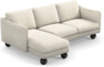 Madison Lux - 2-sits soffa med schäslong vänster - Vit