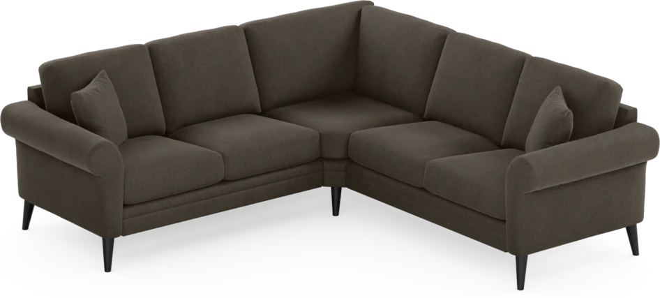 Eden - Hörnsoffa, 2+2-sits - Brun