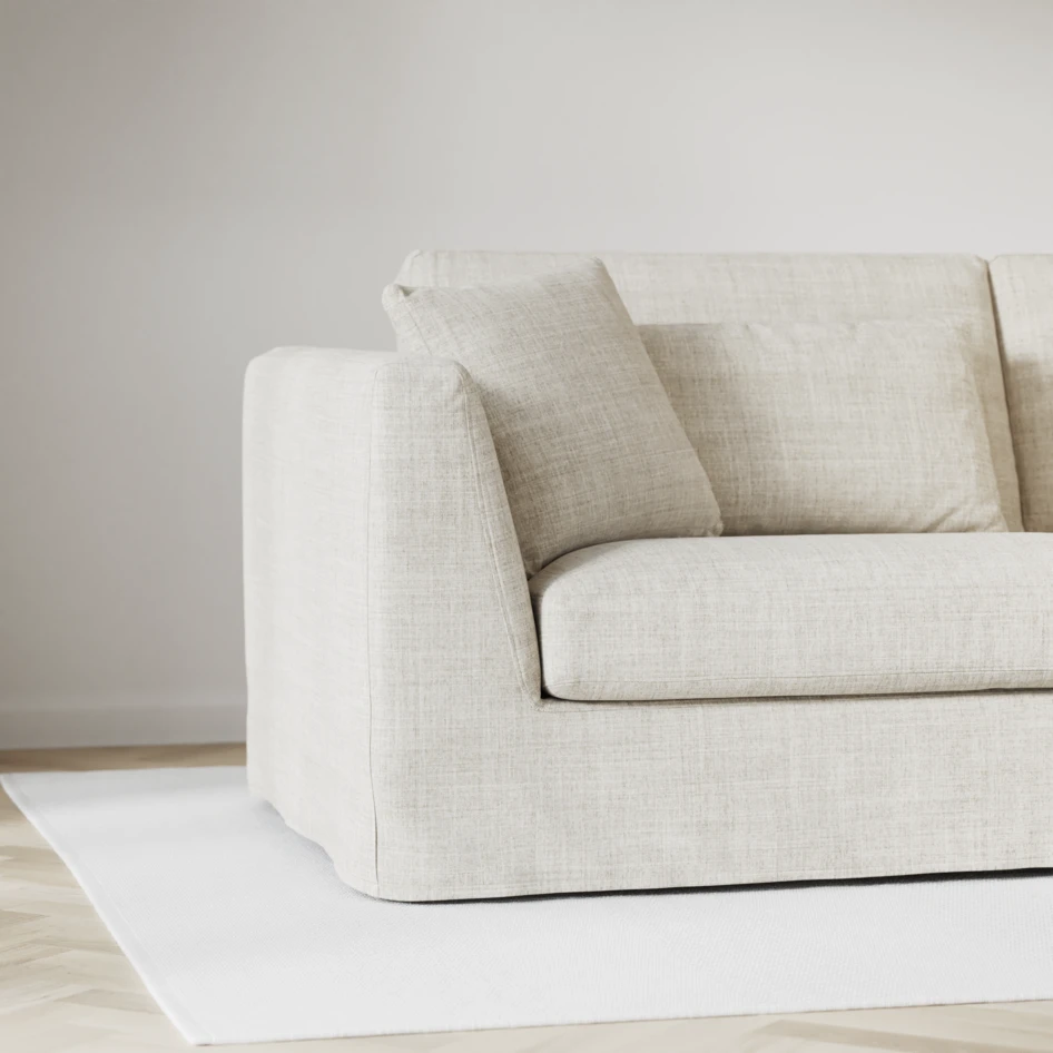 Willow - 3-sits soffa med divan vänster, med kappa - Beige