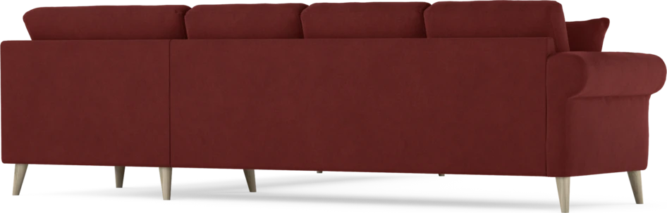 Eden - Hörnsoffa, 3+3-sits - Röd