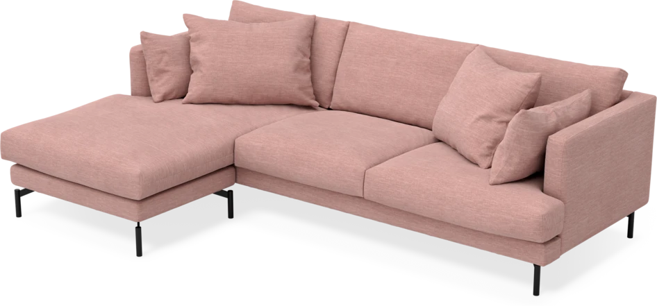 Harper - 4-sits med schäslong vänster - Rosa