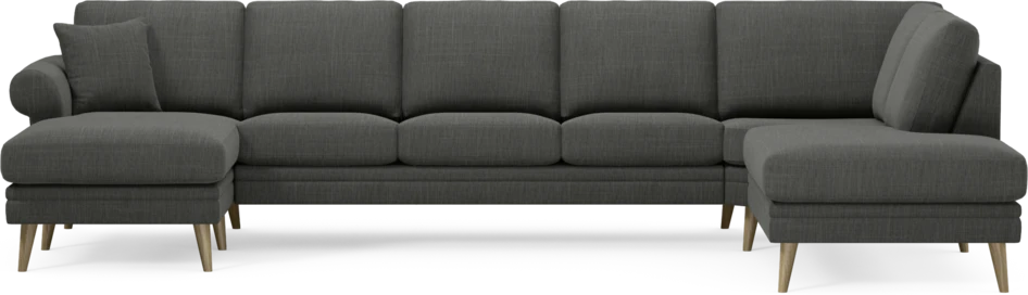 Eden - 3-sits soffa med schäslong vänster och divan höger - Grå