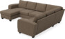 Friday - Hörnsoffa, 3+2-sits med schäslong vänster - Brun
