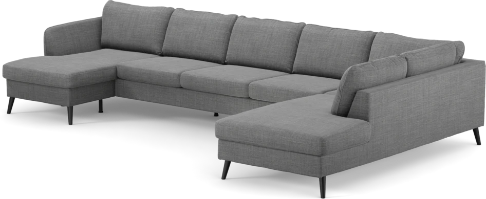 County - 4-sits soffa med schäslong vänster och divan höger - Grå