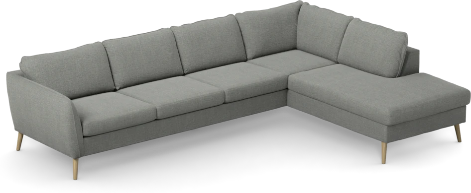County - 3-sits soffa med divan höger - Grå
