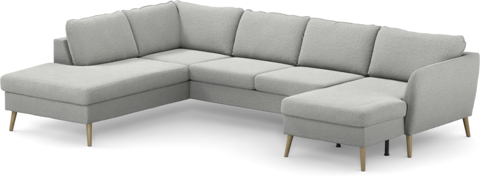 County - 3-sits soffa med divan vänster och schäslong höger - Grå