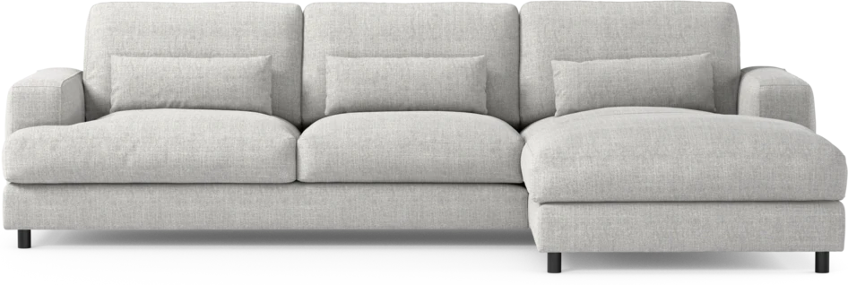 Noma - 3-sits soffa med schäslong höger - Grå