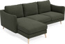 Madison Lux - 2-sits soffa med schäslong vänster - Grön