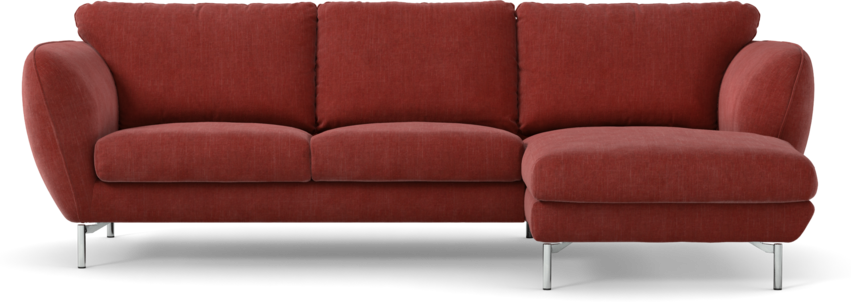 Madison - 2-sits soffa med schäslong höger - Rosa