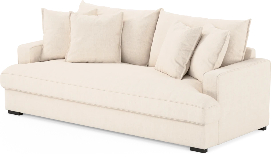 Mila - 3-sits soffa, hel dyna - Vit