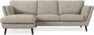 Madison Lux - 2-sits soffa med schäslong vänster - Vit
