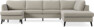 County - 3-sits soffa med schäslong vänster och divan höger - Beige