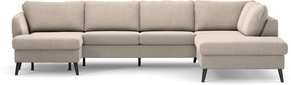 County - 3-sits soffa med schäslong vänster och divan höger - Beige