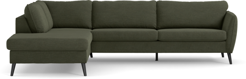 County - 2,5-sits soffa med divan vänster - Grön