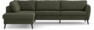 County - 2,5-sits soffa med divan vänster - Grön