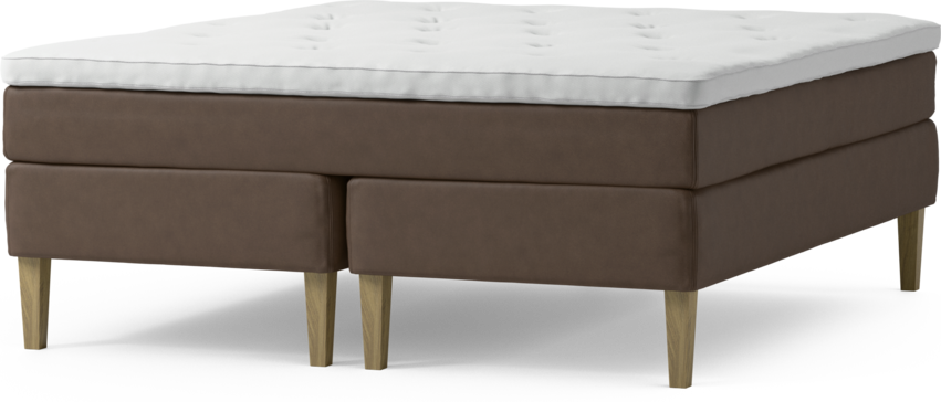 Delux Sense - Kontinentalsäng, dubbelsäng med bäddmadrass och sängben