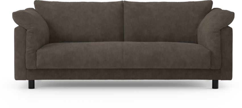 Cherrie - 2,5-sits soffa, hel dyna, fast klädsel - Brun