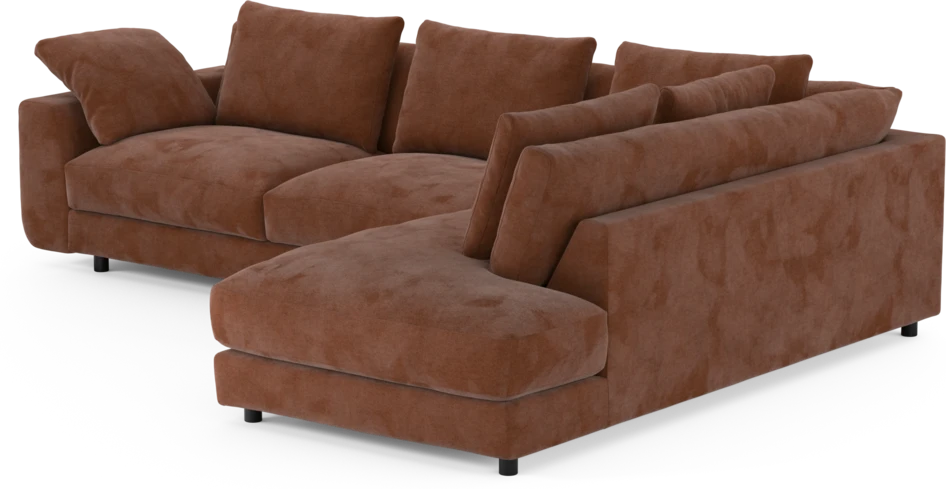 Amie - 3-sits med divan höger - Orange