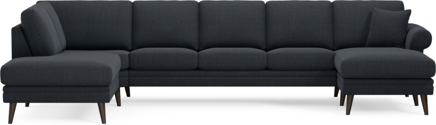 Eden - 3-sits soffa med divan vänster och schäslong höger - Blå