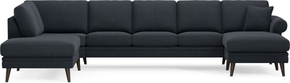 Eden - 3-sits soffa med divan vänster och schäslong höger - Blå