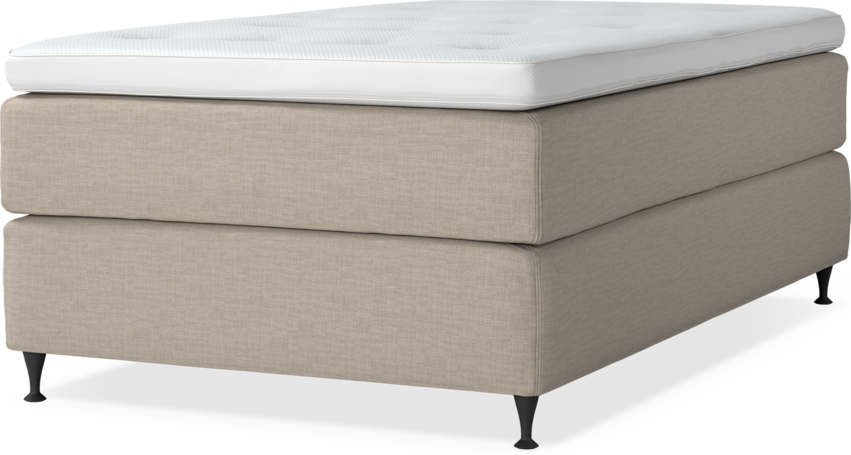 Delux Dream - Kontinentalsäng, enkelsäng 120 cm med bäddmadrass - Beige