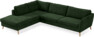 County - 2,5-sits soffa med divan vänster - Grön