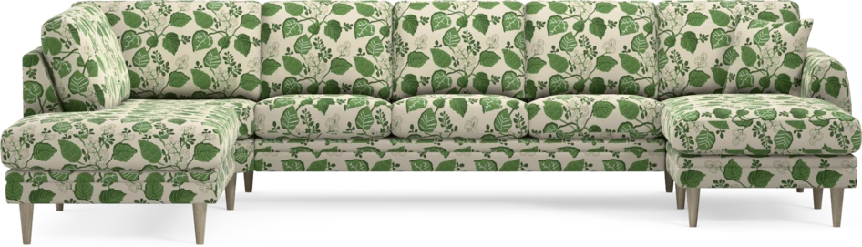 Eden - 3-sits soffa med divan vänster och schäslong höger - Flerfärgad