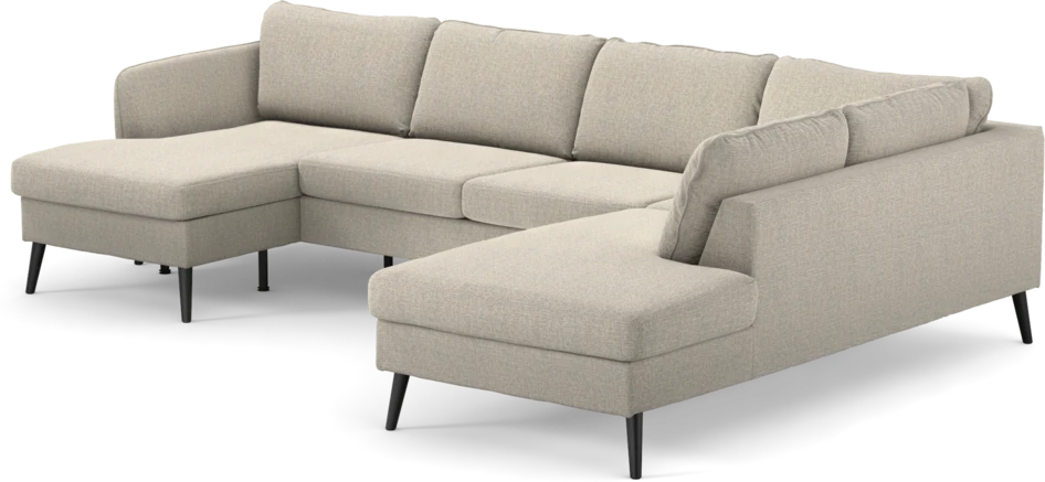 County - 3-sits soffa med schäslong vänster och divan höger - Beige