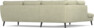 Madison Lux - 2-sits soffa med divan vänster - Grön
