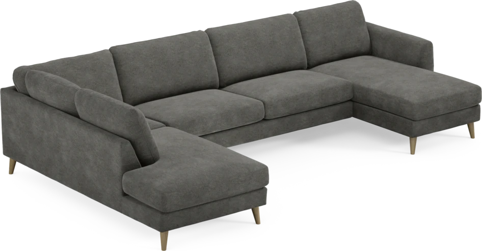 Bridge - 3-sits soffa med divan vänster och schäslong höger - Grå