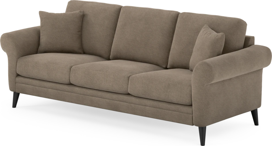Eden - 3-sits soffa - Brun