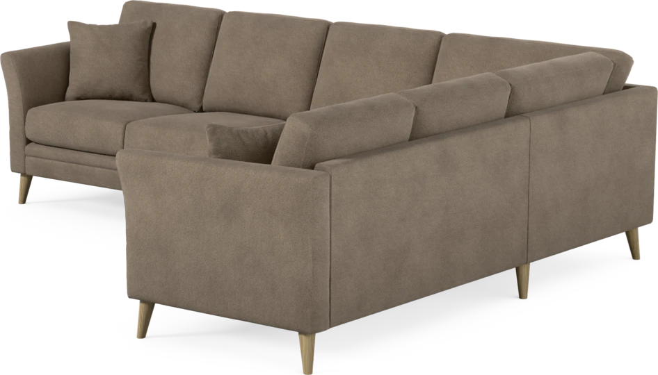 Eden - Hörnsoffa, 3+2-sits - Brun