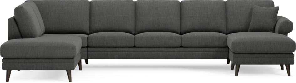 Eden - 3-sits soffa med divan vänster och schäslong höger - Grå