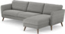 Bridge - 3-sits soffa med schäslong höger - Grå