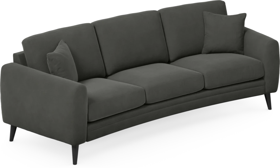 Eden - 3-sits soffa svängd - Grå