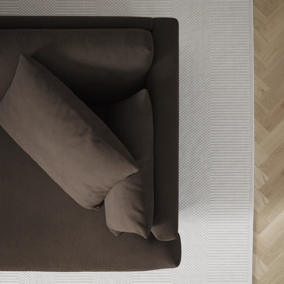Harper - 3-sits soffa, hel dyna - Brun