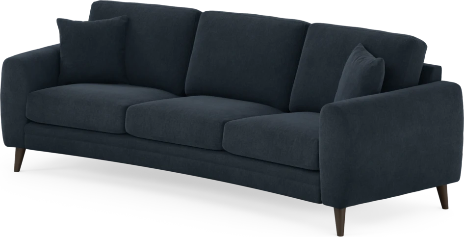 Eden - 3-sits soffa svängd - Blå