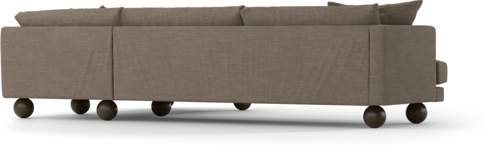 Harper - 3-sits soffa med divan höger - Brun