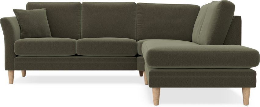 Eden - 2-sits soffa med divan - Brun