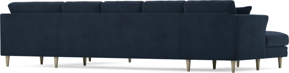 Eden - 3-sits soffa med schäslong vänster och divan höger - Blå