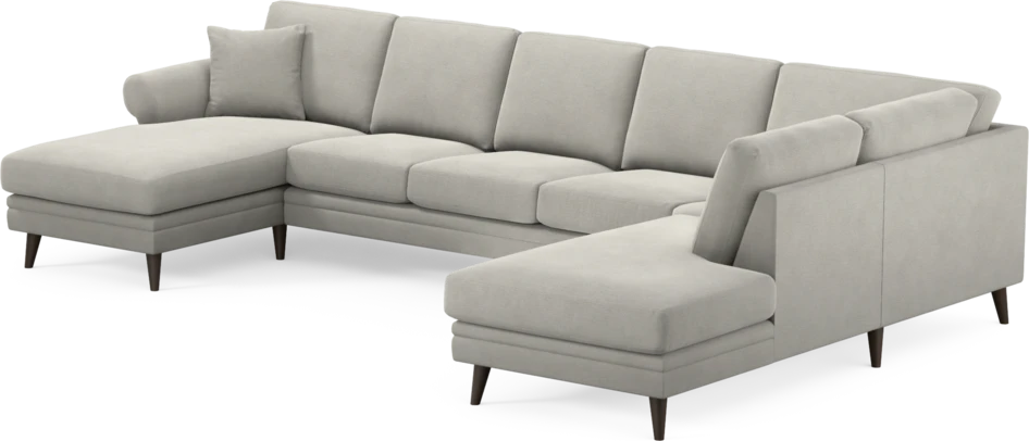 Eden - 3-sits soffa med schäslong vänster och divan höger - Grå