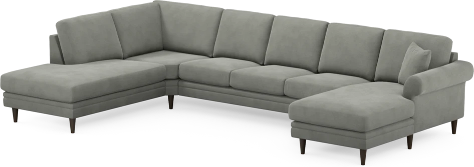 Eden - 3-sits soffa med divan vänster och schäslong höger - Grå