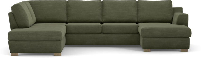 Friday - 3-sits soffa med divan vänster och schäslong höger - Grön