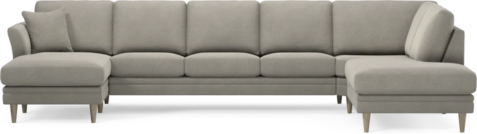 Eden - 3-sits soffa med schäslong vänster och divan höger - Grå