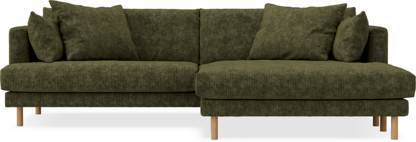 Harper - 4-sits med schäslong XL höger - Grön