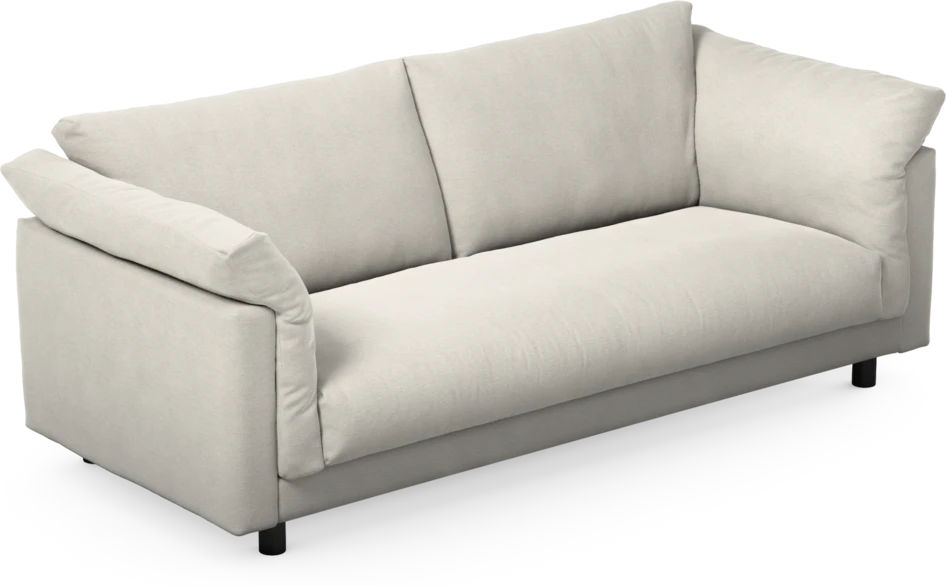 Cherrie - 2,5-sits soffa, hel dyna, fast klädsel - Vit