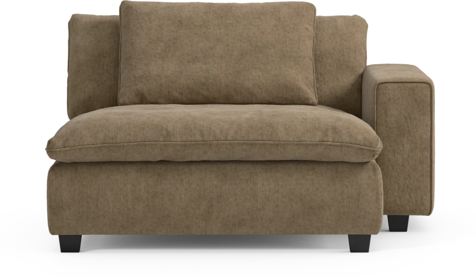 Bellora - Schäslong XL med armstöd höger - Brun